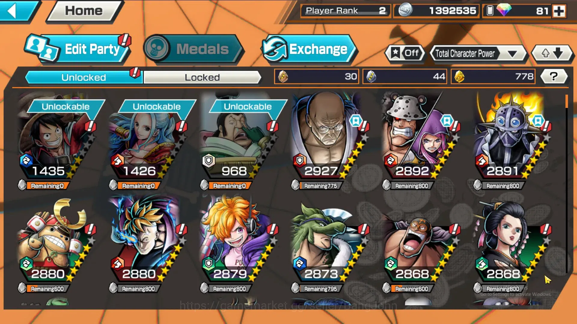 One Piece Bounty Rush Accounts GLOBAL|GF 778|4Ex|St Nusjuro,DD Shanks,Kaido,Monka image 9