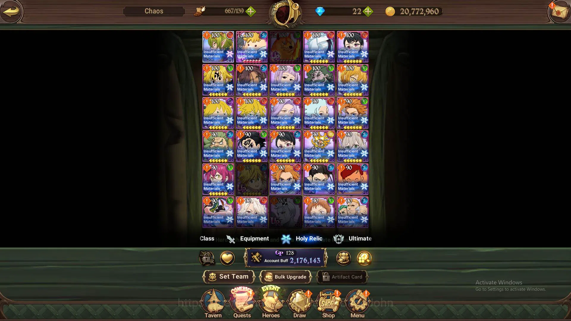 The Seven Deadly Sins: Grand Cross Accounts ASIA|2.1m CC|1LR Helbram|Collab TOG&Overlord|UR La image 10