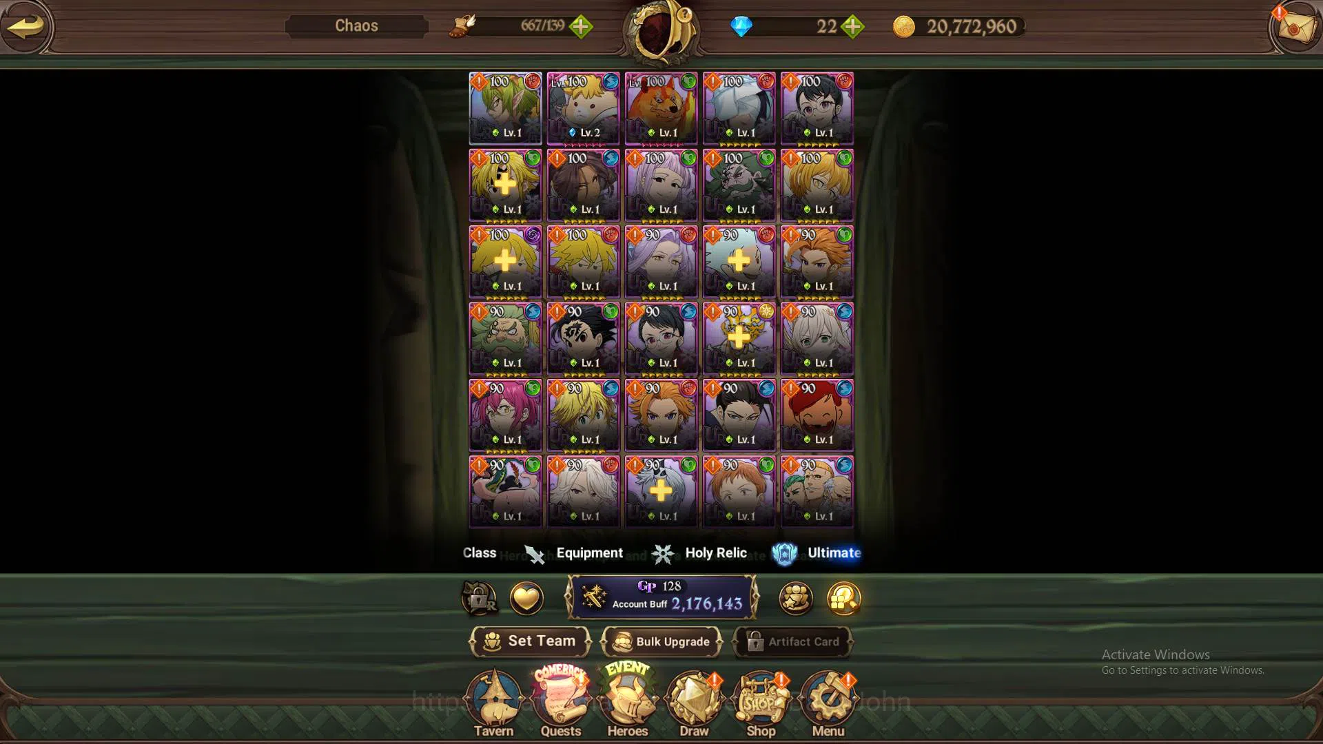 The Seven Deadly Sins: Grand Cross Accounts ASIA|2.1m CC|1LR Helbram|Collab TOG&Overlord|UR La image 11