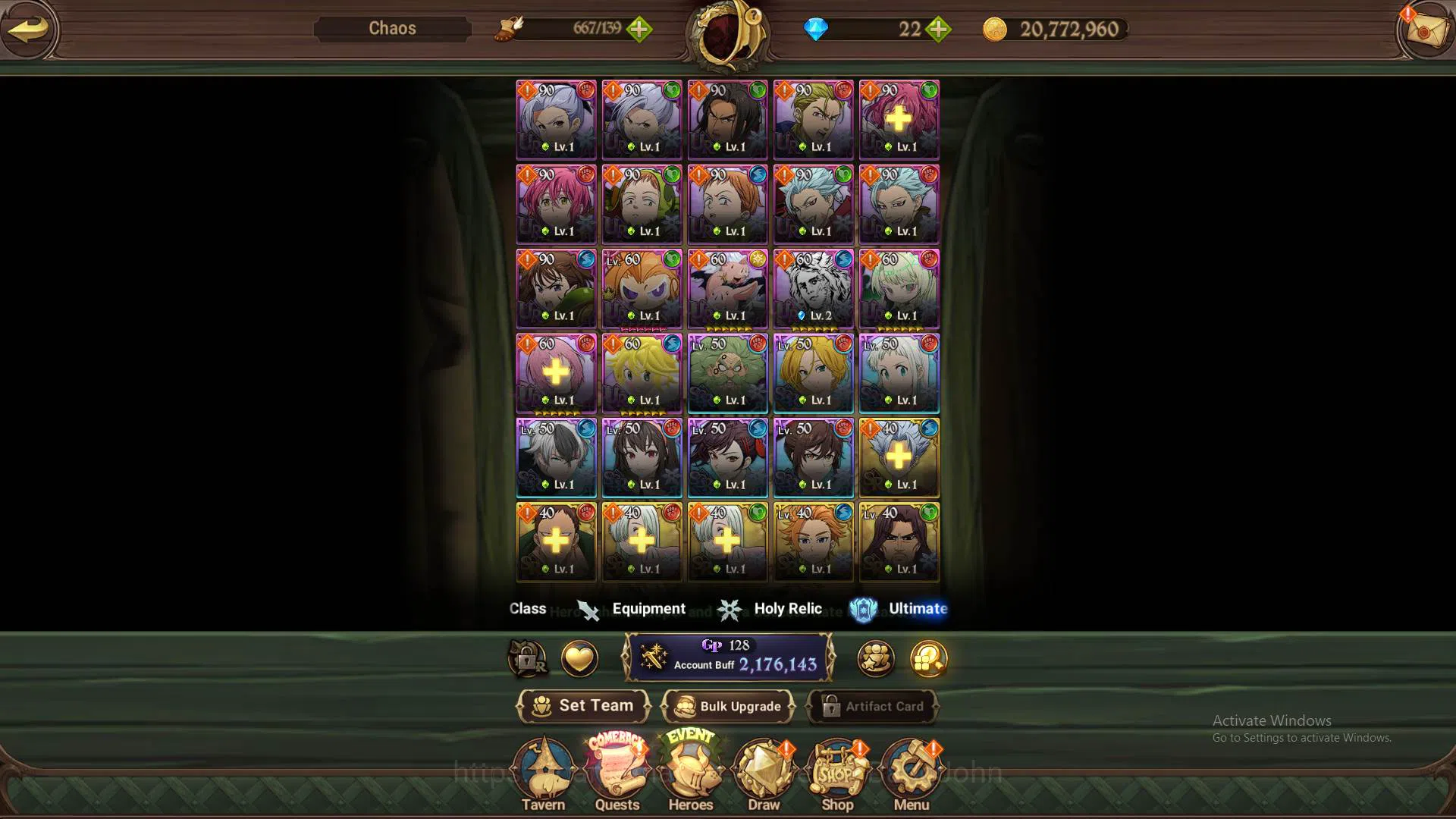 The Seven Deadly Sins: Grand Cross Accounts ASIA|2.1m CC|1LR Helbram|Collab TOG&Overlord|UR La image 13