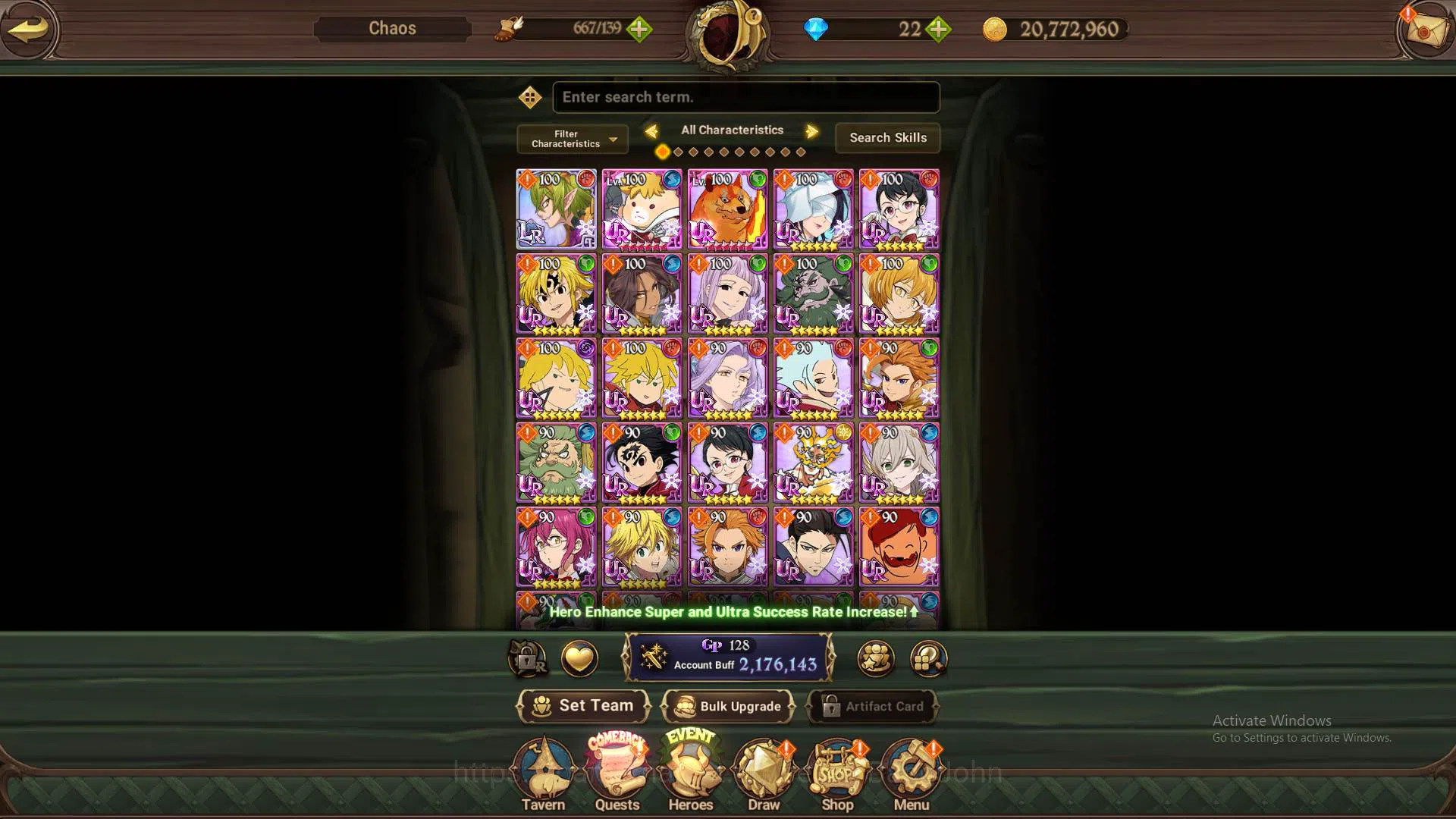 The Seven Deadly Sins: Grand Cross Accounts ASIA|2.1m CC|1LR Helbram|Collab TOG&Overlord|UR La image 8