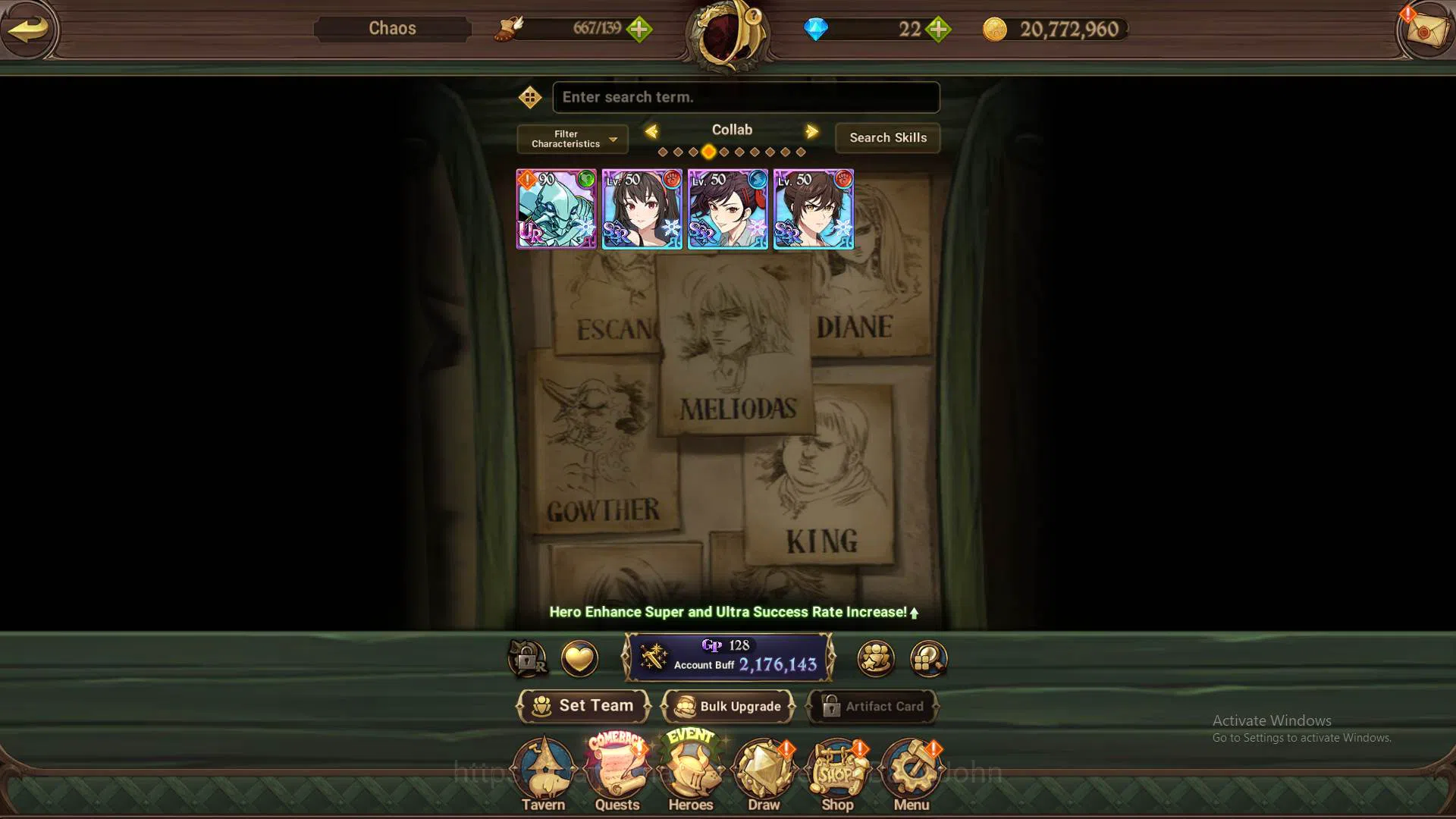The Seven Deadly Sins: Grand Cross Accounts ASIA|2.1m CC|1LR Helbram|Collab TOG&Overlord|UR La image 9