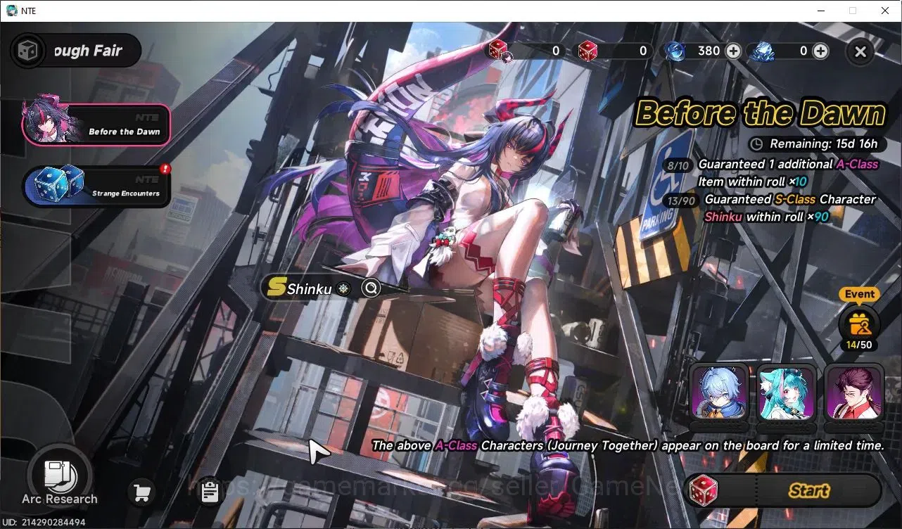 Neverness to Everness Accounts GLOBAL SEA|HL 3|1 Limited S-Class| Shinku |Tomato Livery|+1 S-Class Selector Box|Selector 3