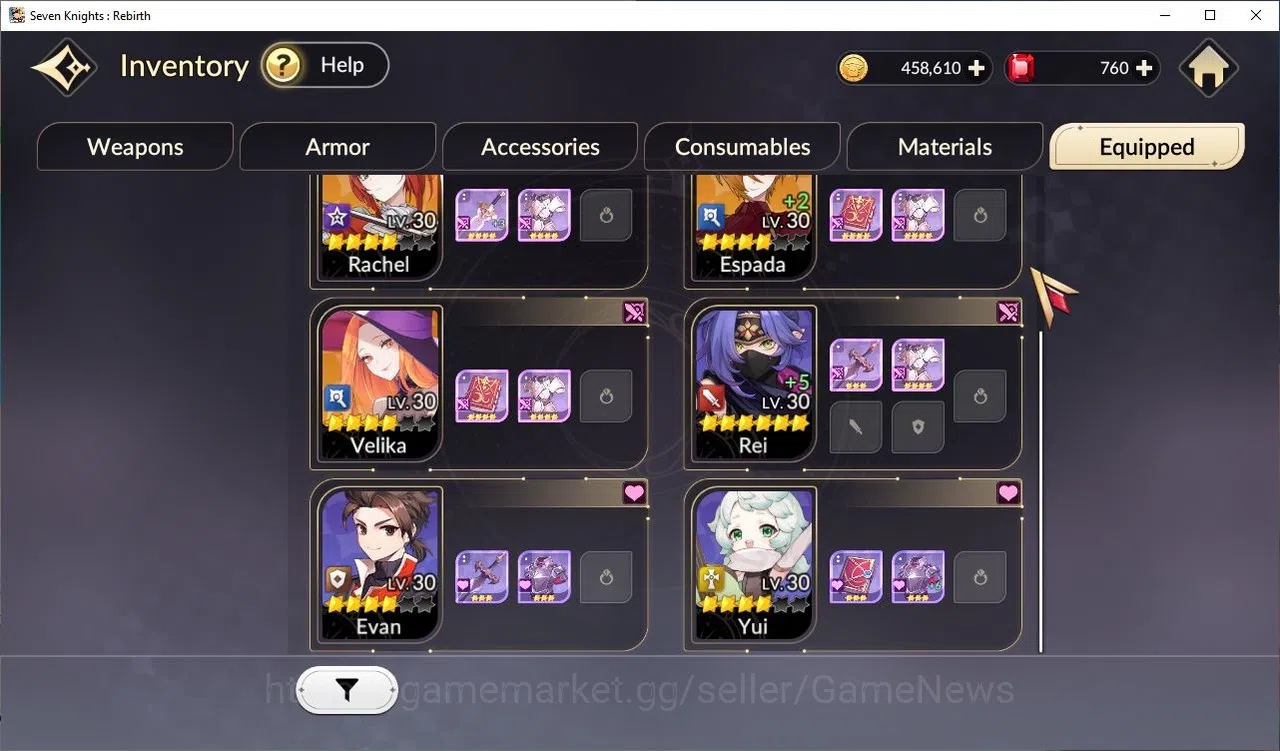 Seven Knights Re:Birth Accounts [Re:BIRTH] Global3000xxx|7 Legendary|(TeoTc2,Ace,R image 10