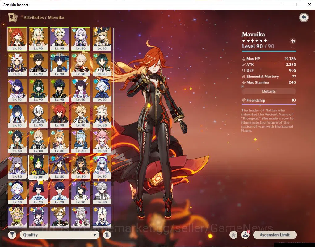 Genshin Impact Accounts ASIA|AR60|PremTeam [Mavuika,Xilonen,Citlali]|21Lim image 3