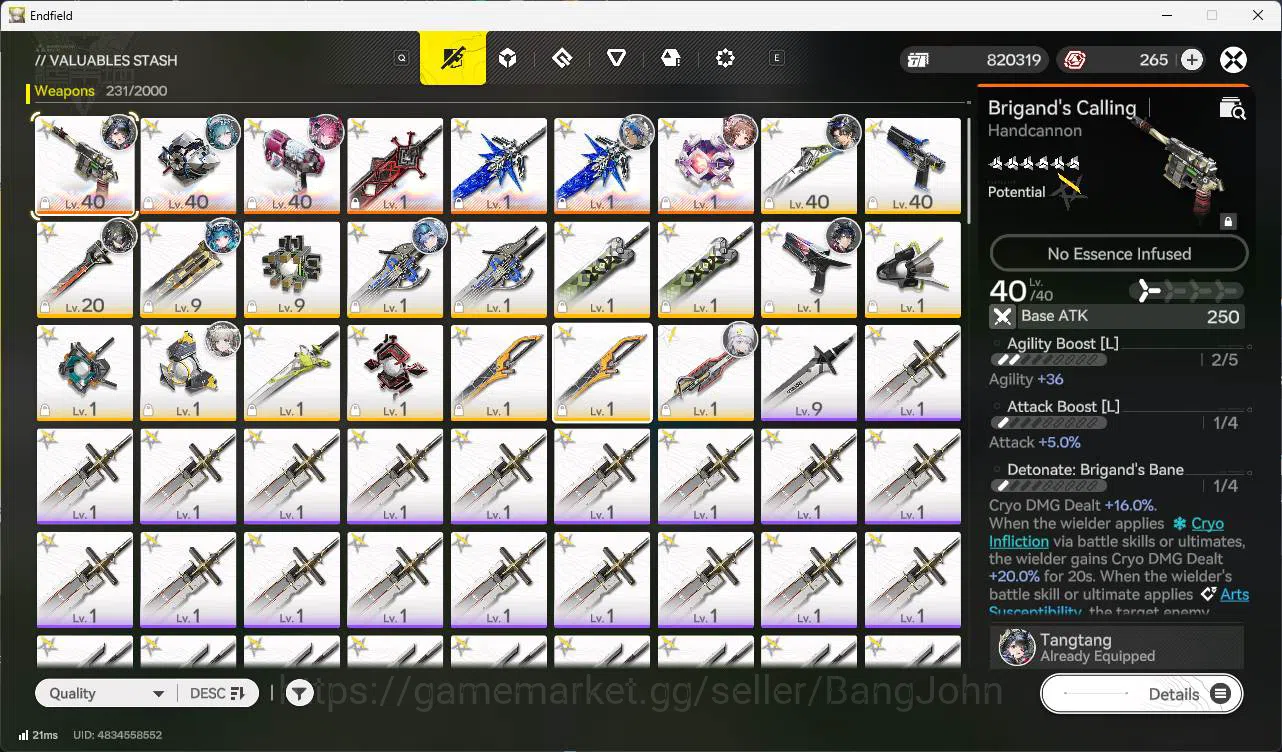 Arknights: Endfield Accounts ASIA | lv 47 yvonn, last rite, tangtang, Ardelia, image 11