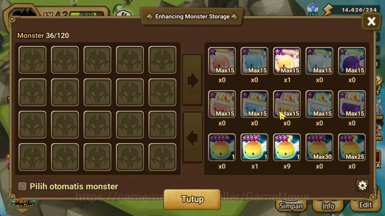 Summoners War: Sky Arena Accounts Starter GLOBAL Lv42|Starter 2LD[Dark Kiara,Light Julianne]|14Total 13