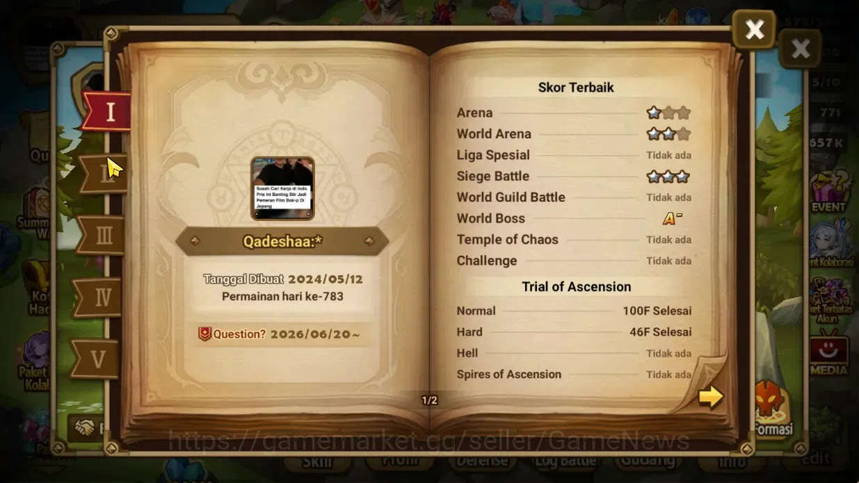 Summoners War: Sky Arena Accounts Starter GLOBAL Lv42|Starter 2LD[Dark Kiara,Light Julianne]|14Total 3