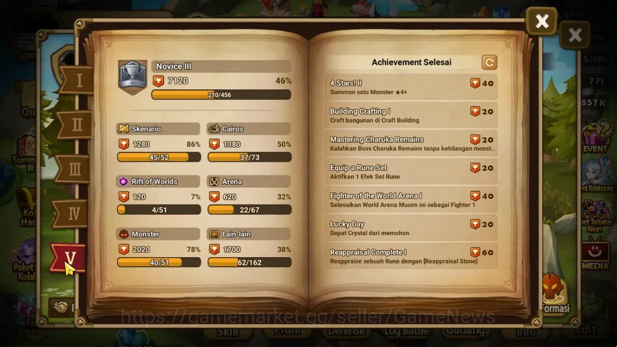 Summoners War: Sky Arena Accounts Starter GLOBAL Lv42|Starter 2LD[Dark Kiara,Light Julianne]|14Total 7