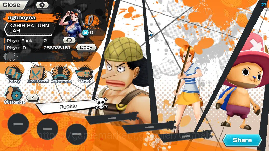 One Piece Bounty Rush Accounts Starter Global|5 EX|T5E St.Jaygarcia,TFE Marshal D.Teach,KING D.Roger,Blackbeard 2