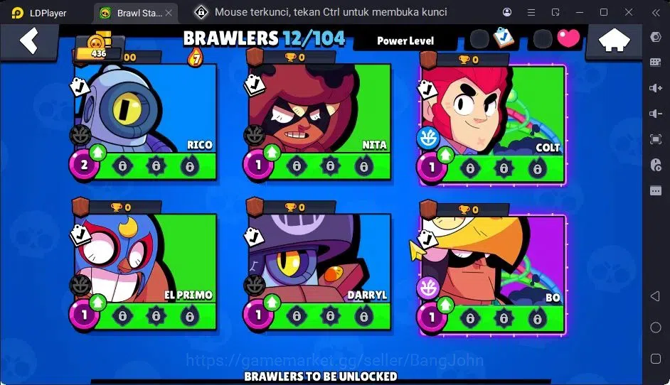 Brawl Stars Accounts Trophy 437|12 Brawler|3 Hypercharge(Shelly,Edgar,JYong)|1Mythic(Otis),3 Epic,2 Rare Skin|2771 6