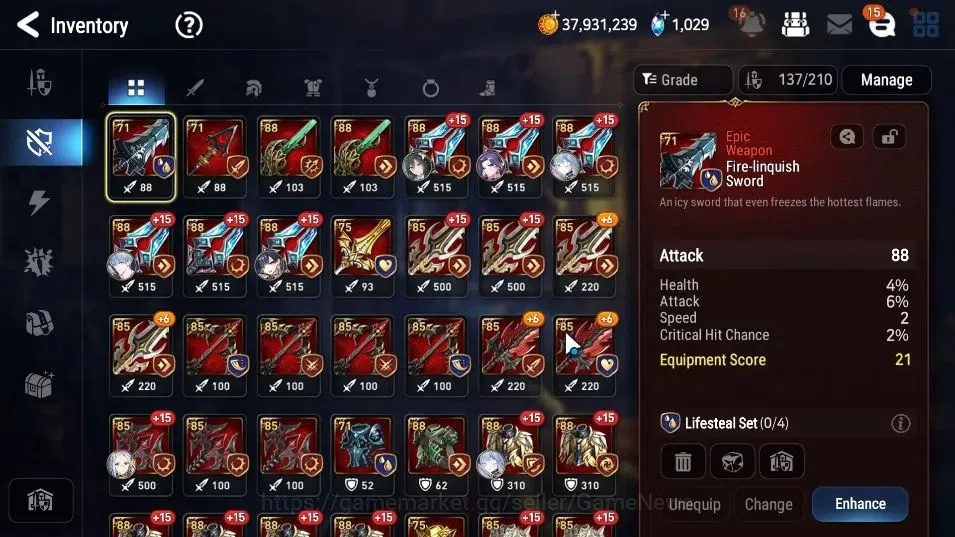Epic Seven Accounts GLOBAL UnVerif|New Era|6 ML(BArunka,LC Bellona,SC  image 17