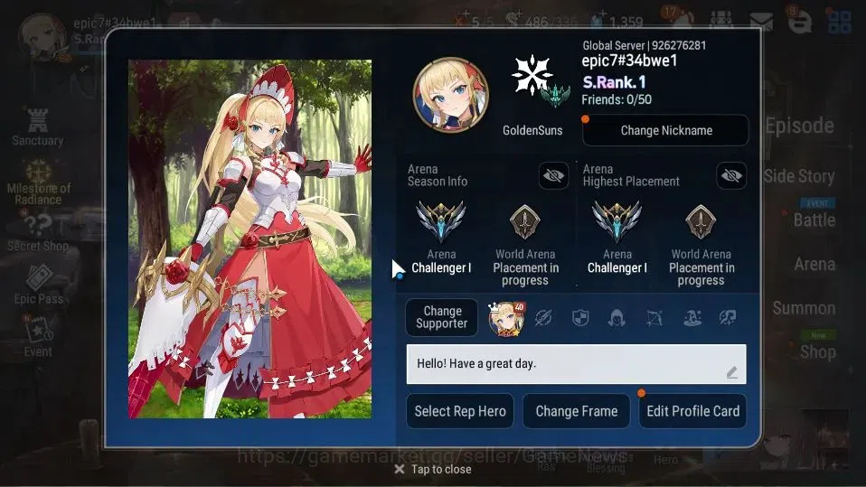 Epic Seven Accounts GLOBAL Verif|NewEra|16 ML[Notos,LOTScales,BArunka, image 2