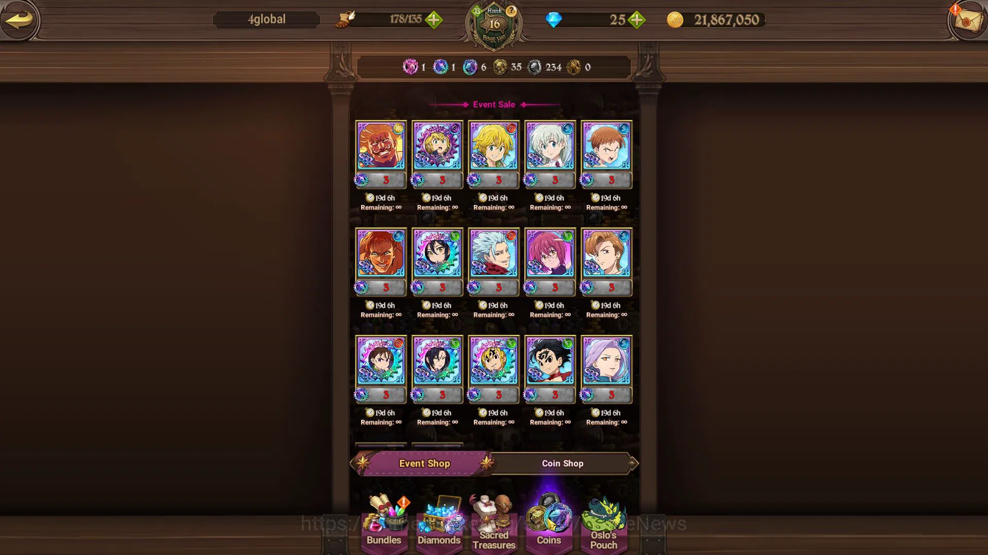 The Seven Deadly Sins: Grand Cross Accounts Global |621K CC|Starter Ch2|5 UR| Skuld, Sabunak,  image 7