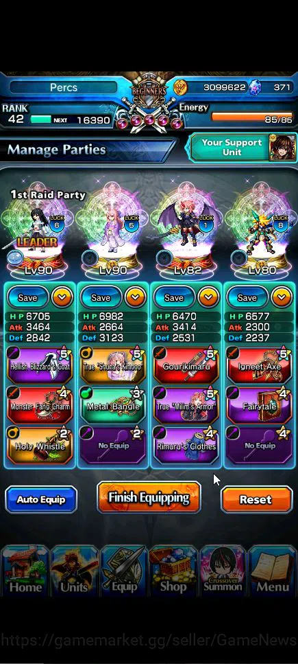 Grand Summoners Accounts Global|Rank 42|3 Ascend+3 TW|(Shizu,Shuna,Combat F image 16