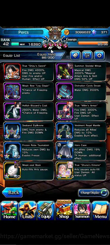 Grand Summoners Accounts Global|Rank 42|3 Ascend+3 TW|(Shizu,Shuna,Combat F image 5