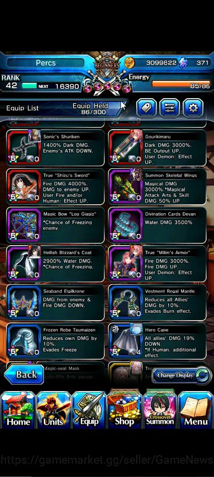 Grand Summoners Accounts Global|Rank 42|3 Ascend+3 TW|(Shizu,Shuna,Combat F image 6