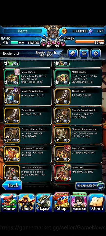Grand Summoners Accounts Global|Rank 42|3 Ascend+3 TW|(Shizu,Shuna,Combat F image 9
