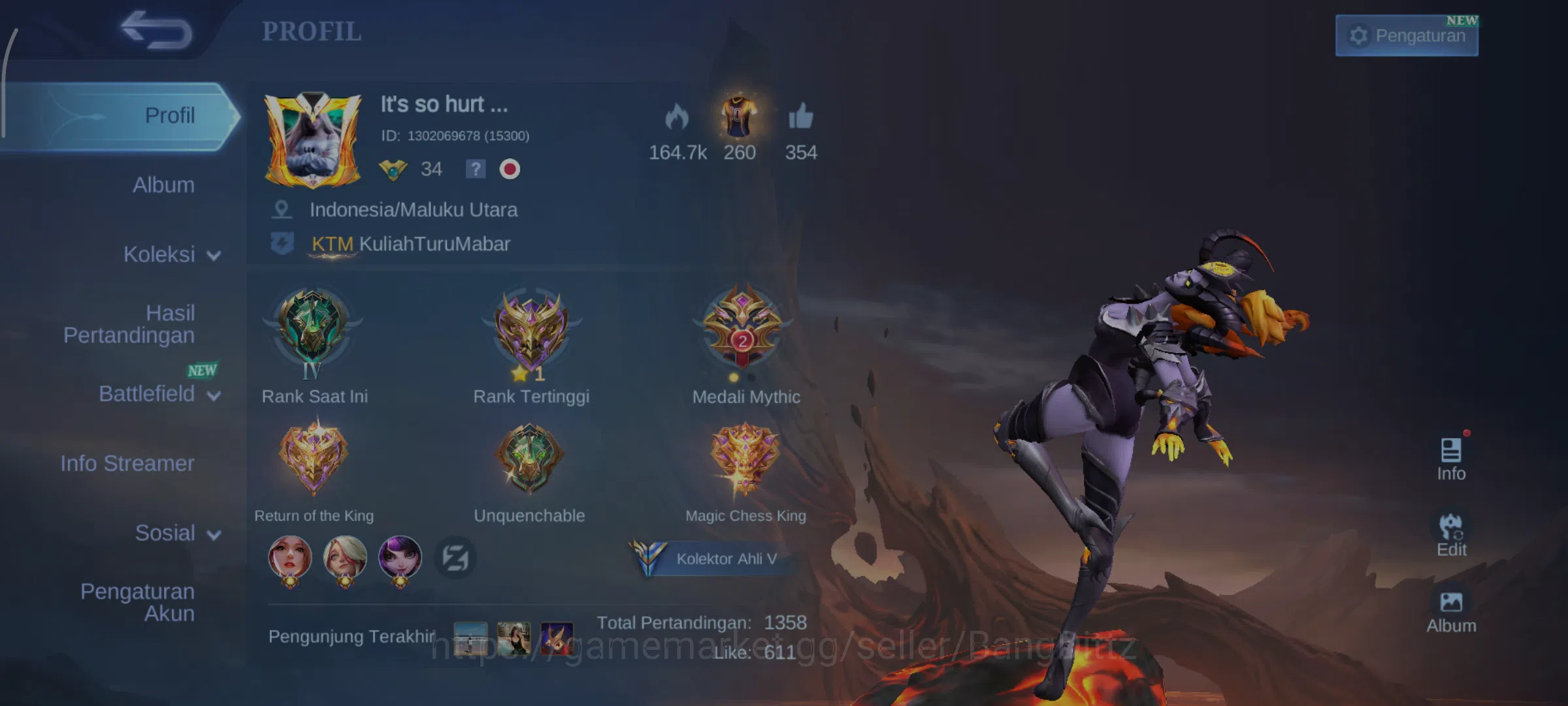 Mobile Legends: Bang Bang Accounts Others JUAL AKUN MOBILE LEGENDS MURAH BISA CEIN 1