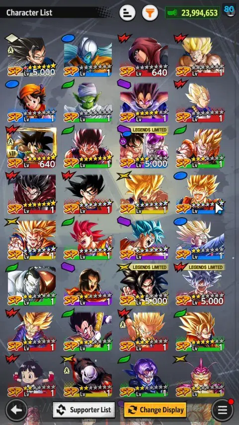 Dragon Ball Legends Accounts 23M Total Power|LV 155|2UL+2LR+11LL|SS Goku(Red),S image 6