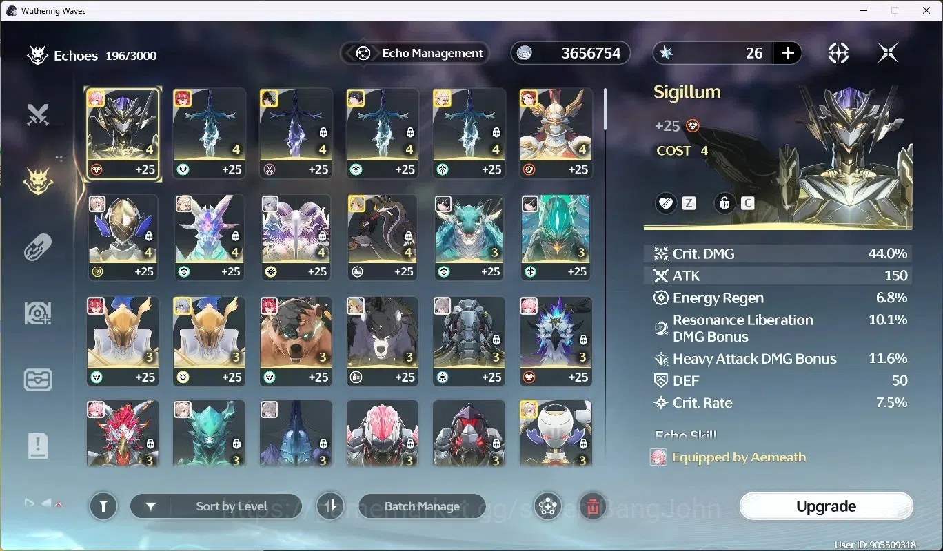 Wuthering Waves Accounts SEA|UL 76|Rank 7|9 Char Limited [Aemeath,Lynae,Chi image 16