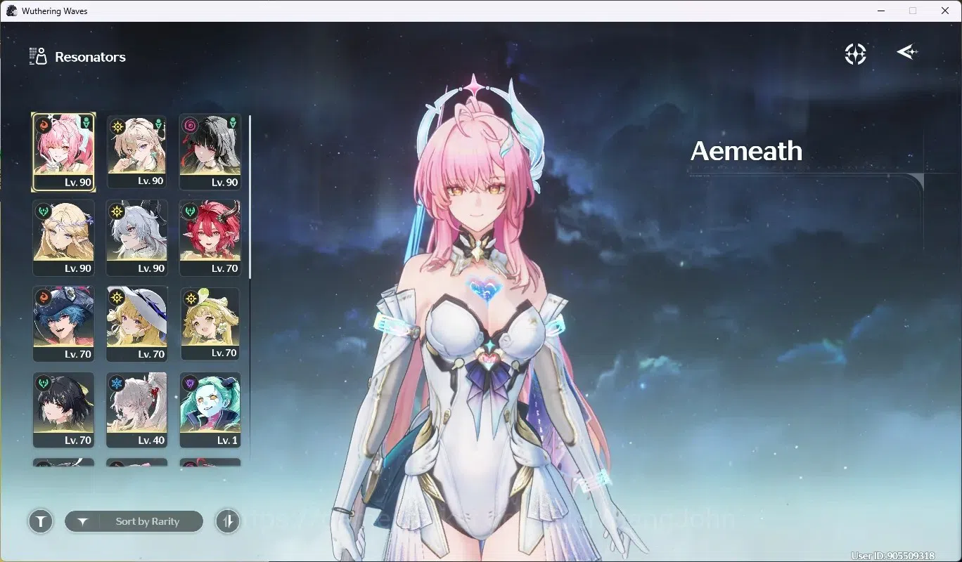 Wuthering Waves Accounts SEA|UL 76|Rank 7|9 Char Limited [Aemeath,Lynae,Chi image 2