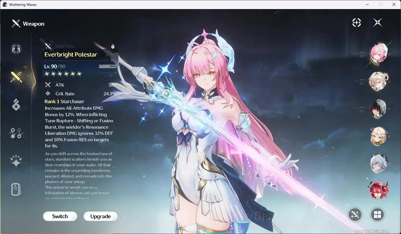 Wuthering Waves Accounts SEA|UL 76|Rank 7|9 Char Limited [Aemeath,Lynae,Chi image 5