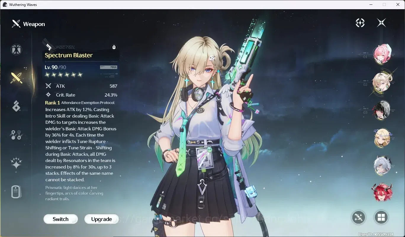 Wuthering Waves Accounts SEA|UL 76|Rank 7|9 Char Limited [Aemeath,Lynae,Chi image 6