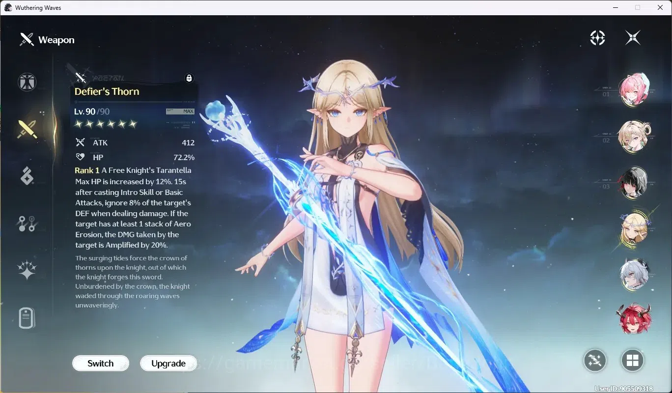 Wuthering Waves Accounts SEA|UL 76|Rank 7|9 Char Limited [Aemeath,Lynae,Chi image 8
