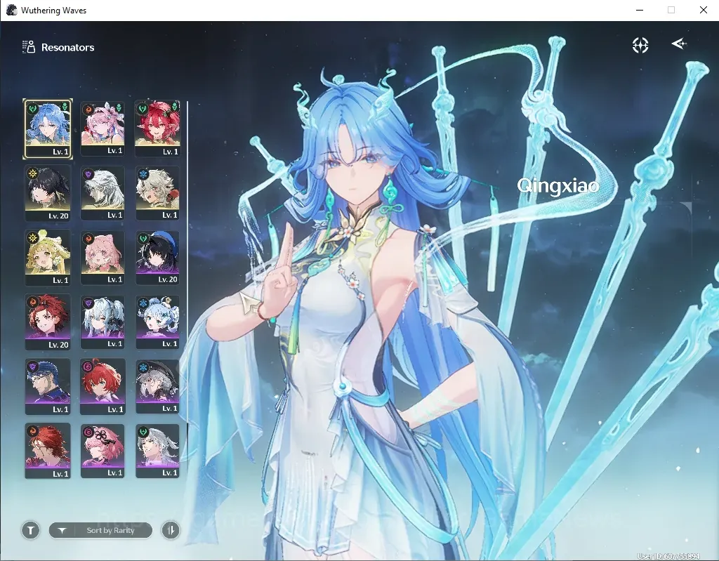 Wuthering Waves Accounts Others EU|UL 48|3 Limited|(Qingxiao RC1,Denia RC1,Ciaccona)+Sign + 4 Standard|DB Lvl 30|Female 1