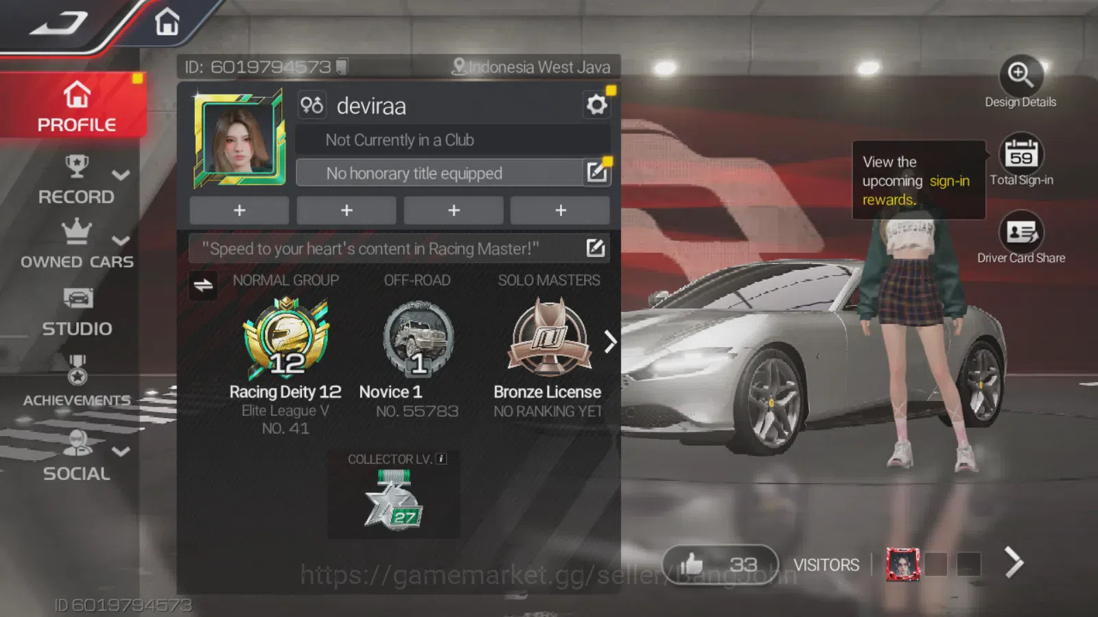Racing Master Accounts Asia|Collector LV 27|MCFeMale|Cherry Sundae|SP LMB Reventon|EX LMB Veneno|ChekSS|RA918B 1