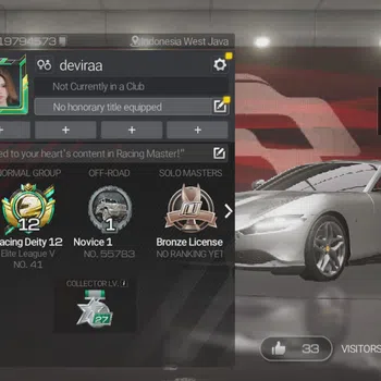 Racing Master Accounts Asia|Collector LV 27|MCFeMale|Cherry Sundae|SP LMB Reventon|EX LMB Veneno|ChekSS|RA918B