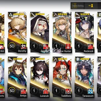Arknights Accounts Starter ARKNIGHTS GLOBAL STARTER 7*6 , LIMITED WANG , PRAMANIX ALTER,THORN,DOROTHY,IFRIT,SARIA,HELLAGUR