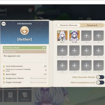 Genshin Impact Accounts Starter ASIA|Starter AR 20|1 Limited(Skirk)+Mizuki|MC Male|Stellar Reunion ON|capt