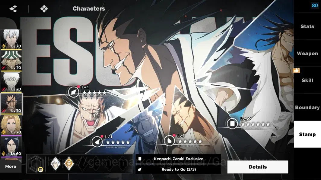 BLEACH: Soul Resonance Accounts NuverseSEA|LV 59|8 SSR [(GinB2,UrahB1,IchigoIH,Zar image 16