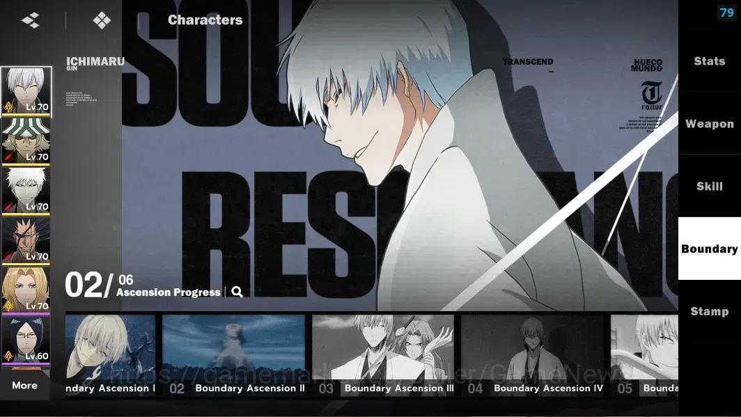 BLEACH: Soul Resonance Accounts NuverseSEA|LV 59|8 SSR [(GinB2,UrahB1,IchigoIH,Zar image 6