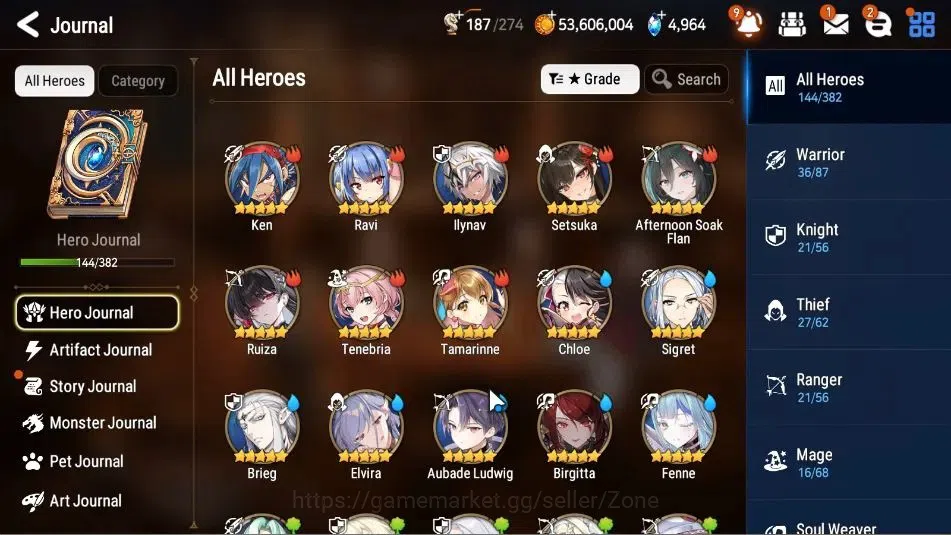 Epic Seven Accounts High-End Global Unverif|8ML (Salome, RoL, LW Peira, SP Celine, LQC, and etc)|PoH+Bless+Theater 2