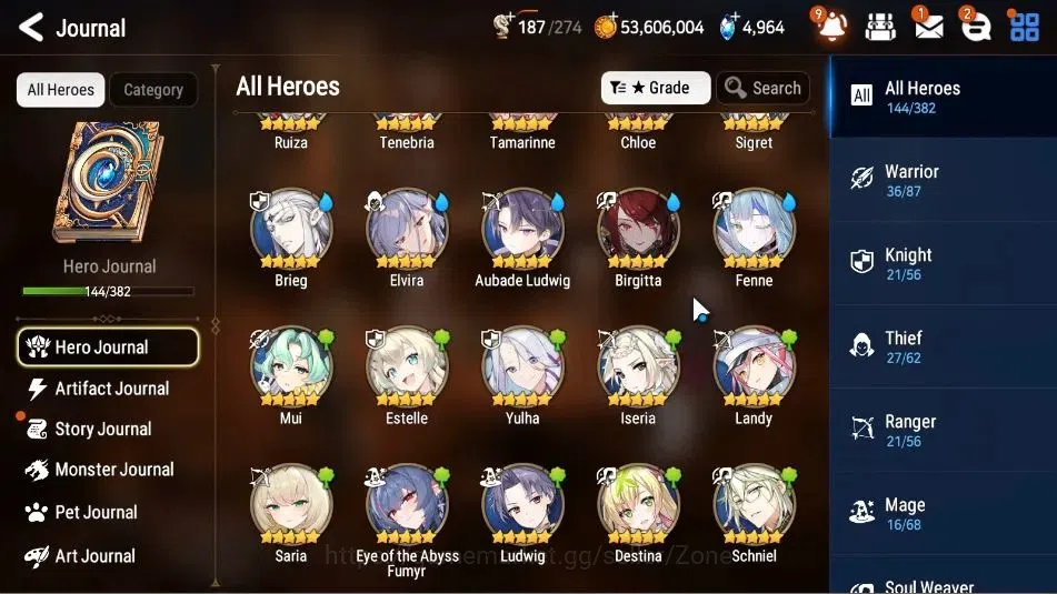 Epic Seven Accounts High-End Global Unverif|8ML (Salome, RoL, LW Peira, SP Celine, LQC, and etc)|PoH+Bless+Theater 3