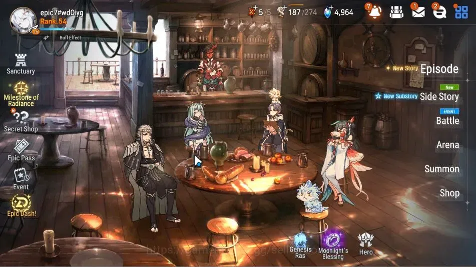 Epic Seven Accounts High-End Global Unverif|8ML (Salome, RoL, LW Peira, SP Celine, LQC, and etc)|PoH+Bless+Theater 8