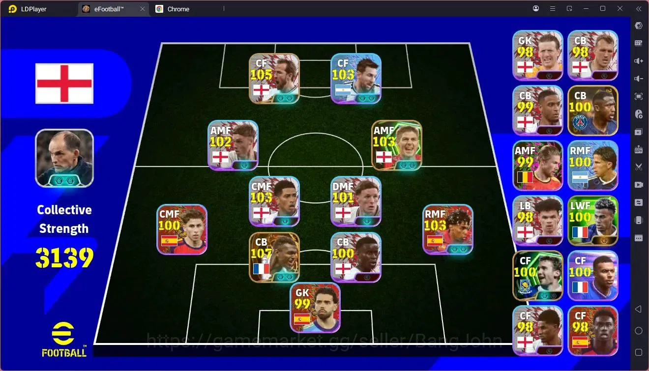 eFootball Accounts Legends & Iconic Players Mobile |PW 3139|Bigtime Desally|Epic Kane,Gerrard,Shevchenko|Showtime 1