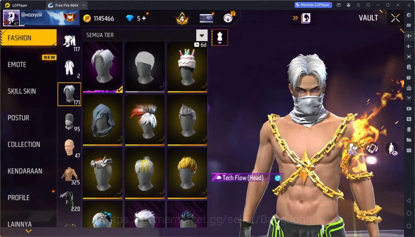Free Fire Accounts Indonesia | Vault 117 | M1887- Incendium Burst,Sol image 17