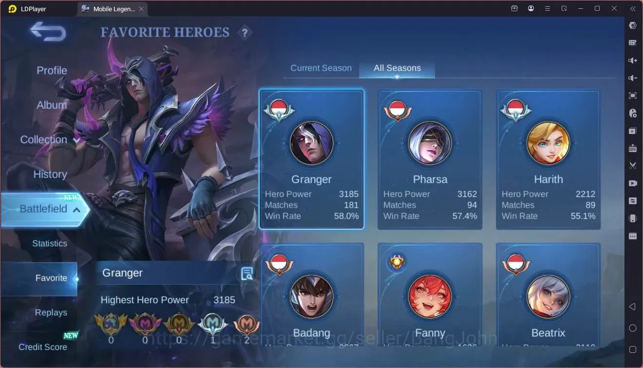 Mobile Legends: Bang Bang Accounts Global|Hero 61|Skin 54|Junior|SainSaiya Badang|9th image 16