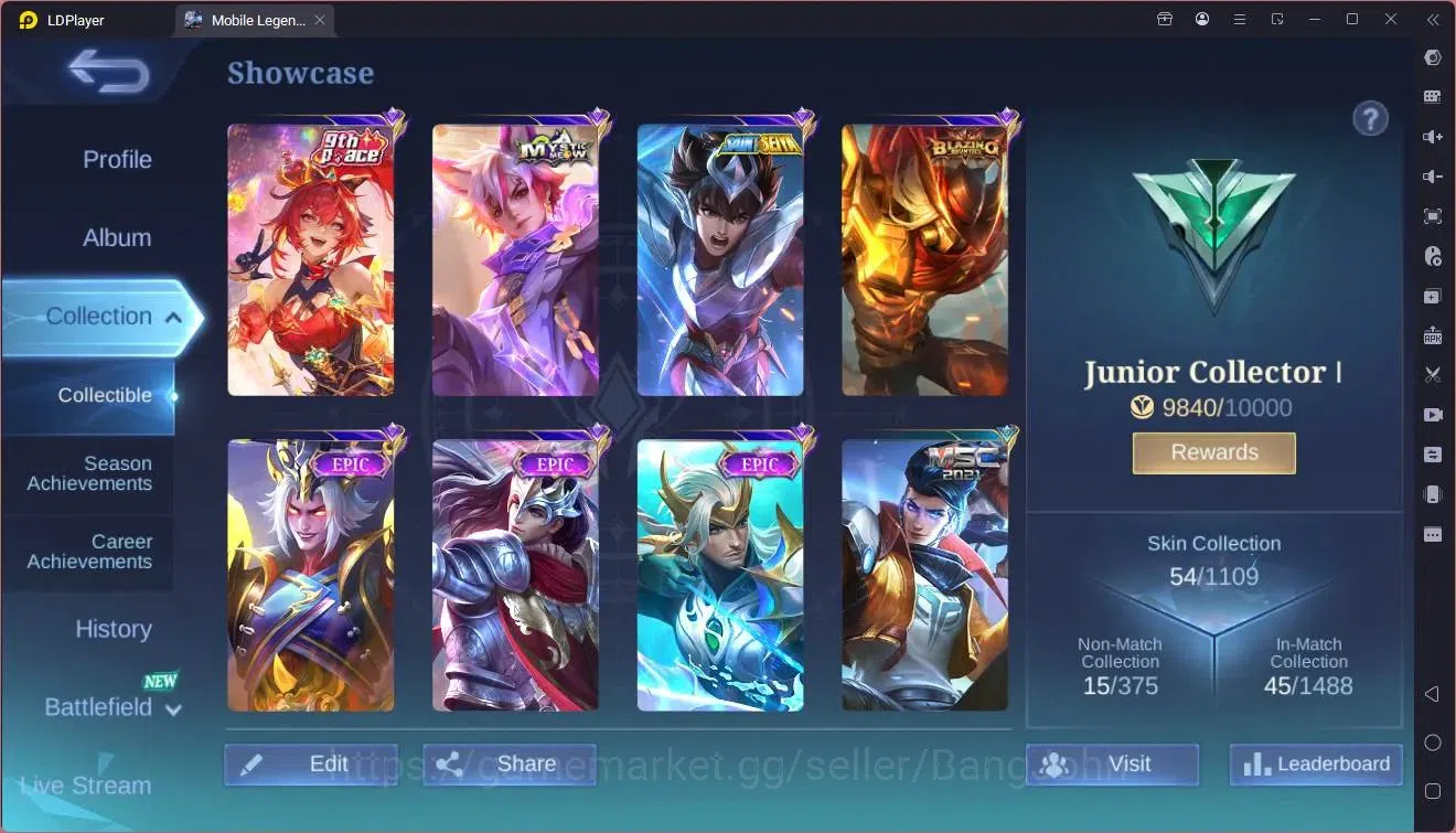 Mobile Legends: Bang Bang Accounts Global|Hero 61|Skin 54|Junior|SainSaiya Badang|9th image 18