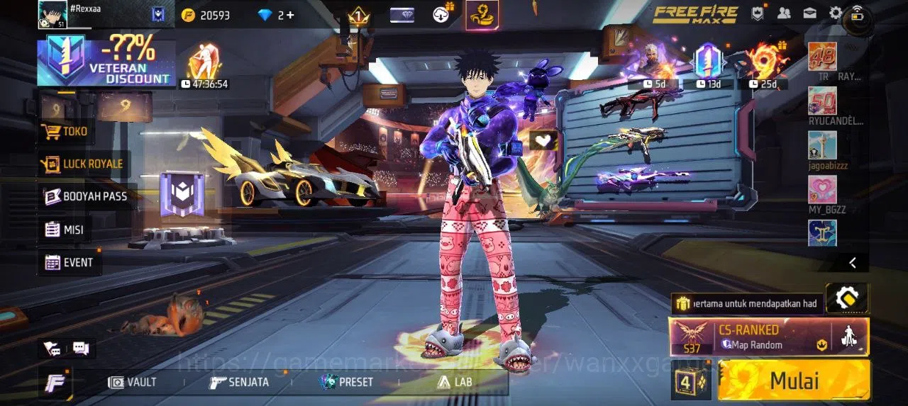 Free Fire Accounts Indonesia | EVOGUN 2 UMP LVL 4,MP40 LVL 3 SG MAMBAH VAULT 94 EMOTE 30 TAS 24 SKYWING 1 WEAPON 122 | W146 1