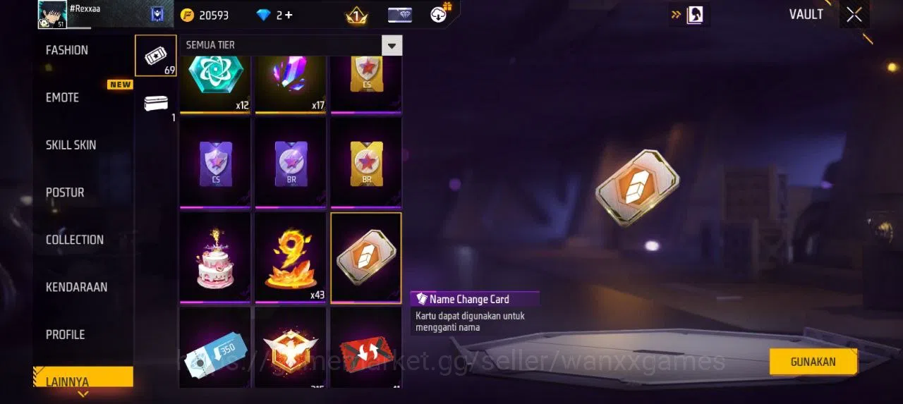 Free Fire Accounts Indonesia | EVOGUN 2 UMP LVL 4,MP40 LVL 3 SG MAMBAH VAULT 94 EMOTE 30 TAS 24 SKYWING 1 WEAPON 122 | W146 5