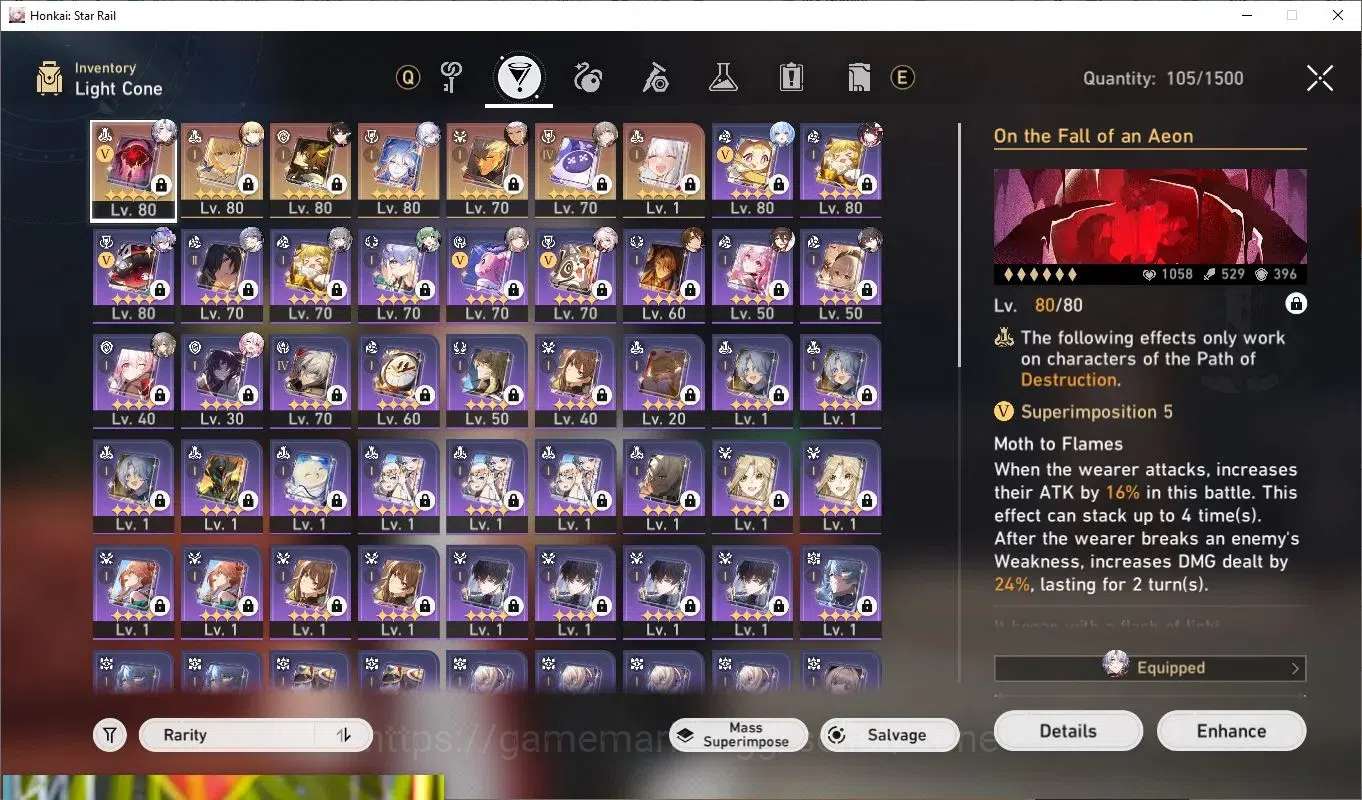Honkai Star Rail Accounts End Game ASIA|TL67|Cyrene L80| prem archer,saber,sw lvl 999,hypercarry phainon |9x L80 12