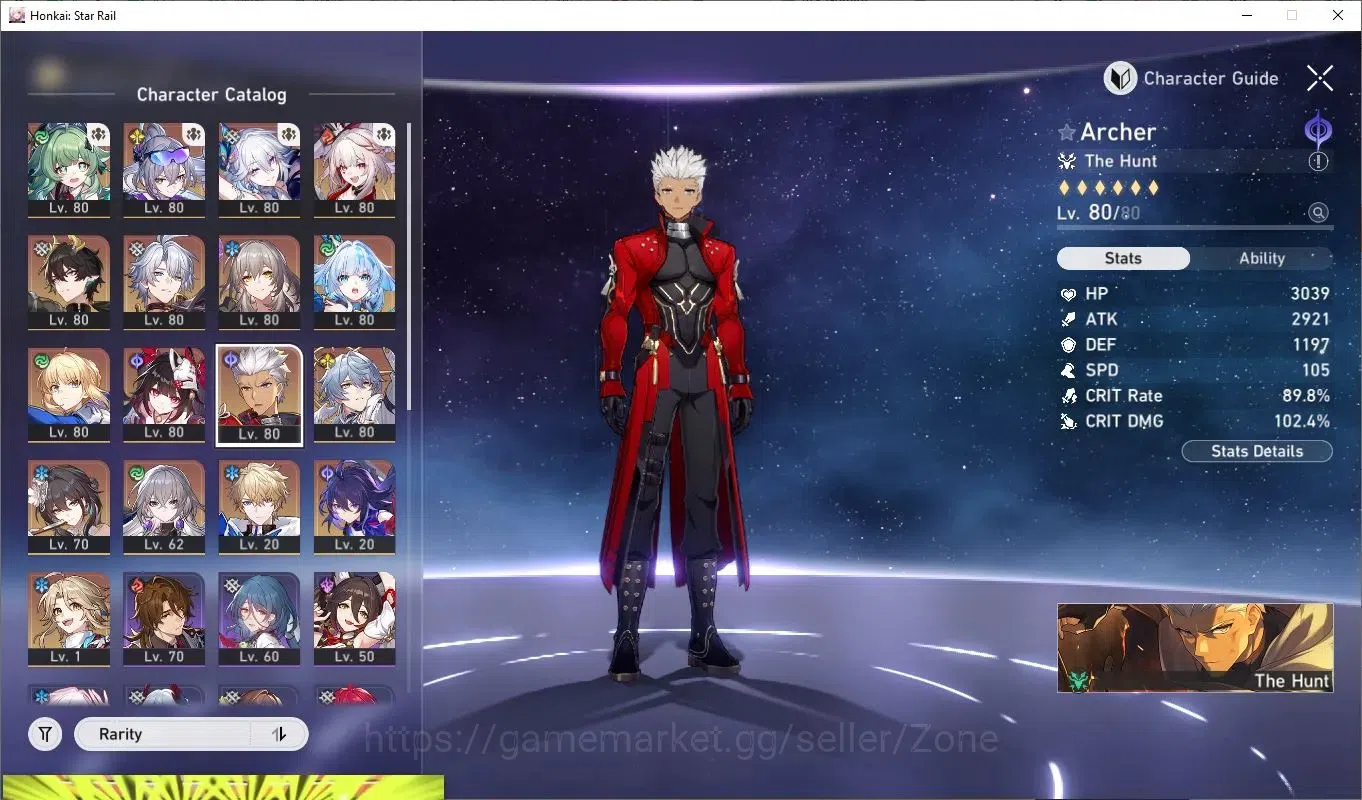 Honkai Star Rail Accounts End Game ASIA|TL67|Cyrene L80| prem archer,saber,sw lvl 999,hypercarry phainon |9x L80 3