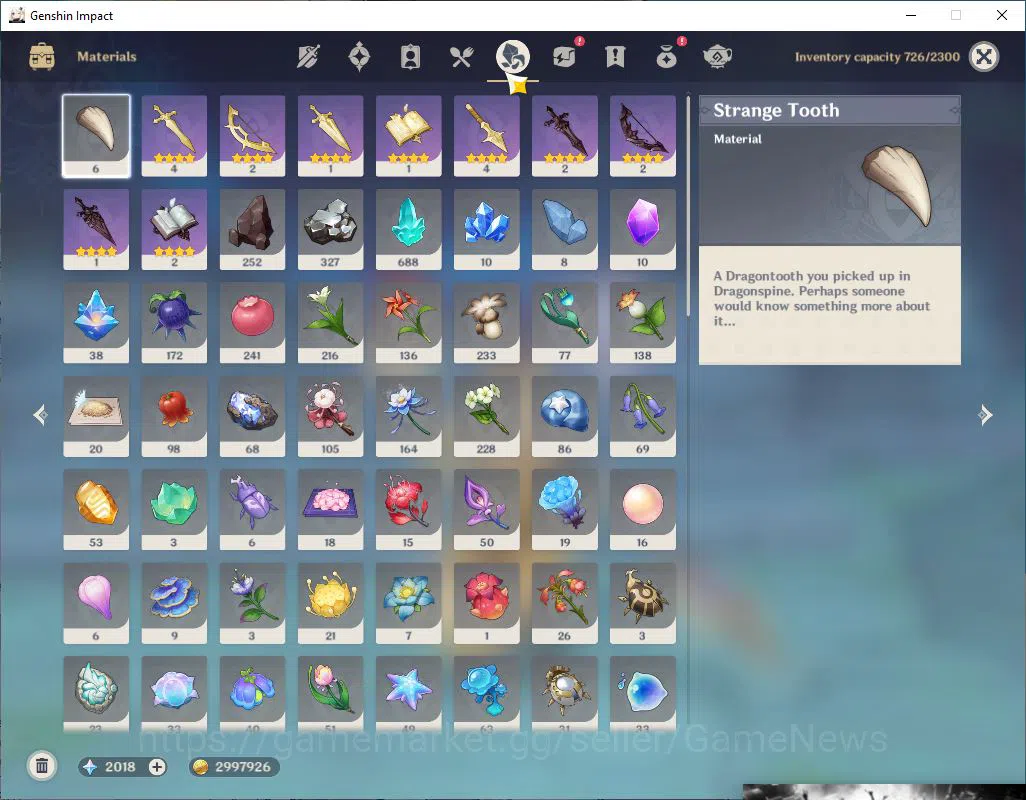 Genshin Impact Accounts ASIA|AR 56|6 Limited+5(5*Weapon)|(Navia,Mualani)+s image 11