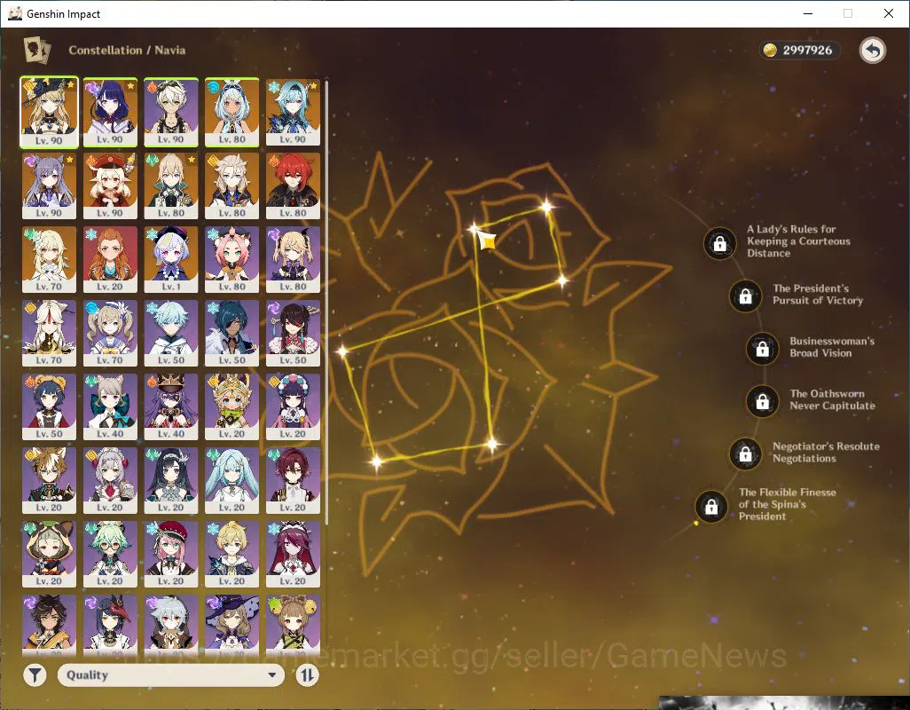 Genshin Impact Accounts ASIA|AR 56|6 Limited+5(5*Weapon)|(Navia,Mualani)+s image 6