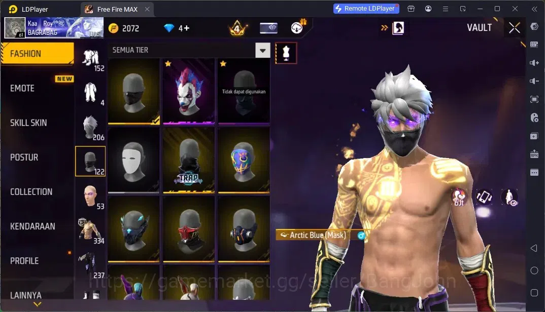 Free Fire Accounts Indonesia | 4 Evo Guns : AK47,Ump,Mp5,M1014| M1887- Emerald Power|Electrify Bunny Backpack| Check SS 12
